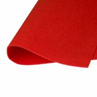 Фетр жесткий, цвет 837 (красный), погонный метр - Жесткий корейский фетр толщиной 1.2 мм, цвет 837, оптом от производителя