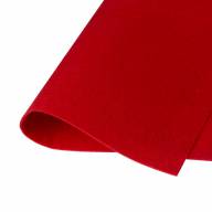 Фетр жесткий, цвет 841 (рождественский красный), погонный метр - Жесткий корейский фетр 1.2 мм, цвет 841 - оптом от производителя