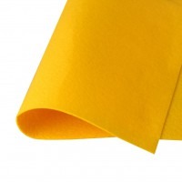Фетр жесткий, цвет 821 (ярко-желтый), погонный метр